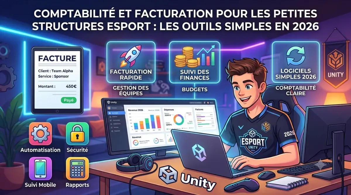 Comptabilité et facturation pour les petites structures esport : les outils simples en 2026