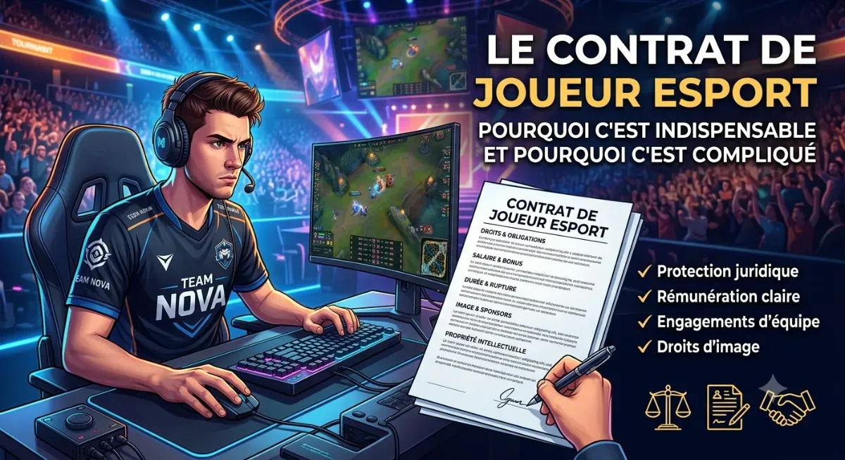 Le contrat de joueur esport en France : ce qu'il doit contenir et comment le négocier